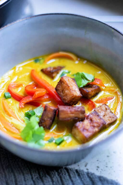 Coconut Curry Soup in a bowl
