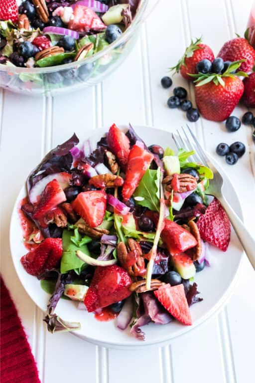 strawberry salad with fruit and nuts