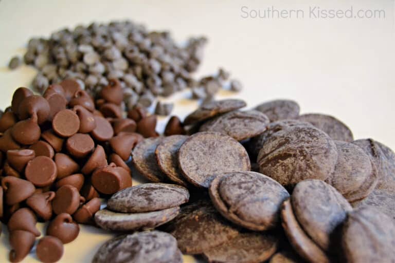 three different kinds of chocolate chips