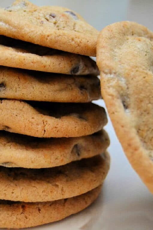 stack of spicy chocolate chip cookies