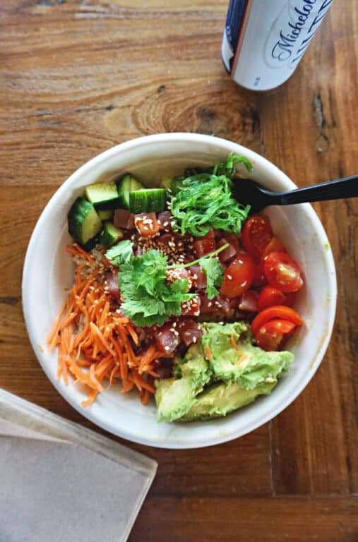 Tuna Poke Bowl at Picnic Beach