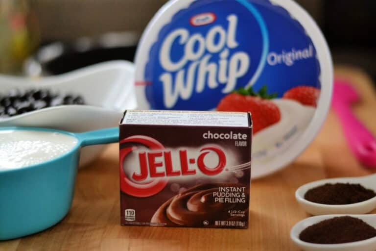 box of instant chocolate pudding and Cool Whip