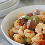 bowl of shrimp and peppers