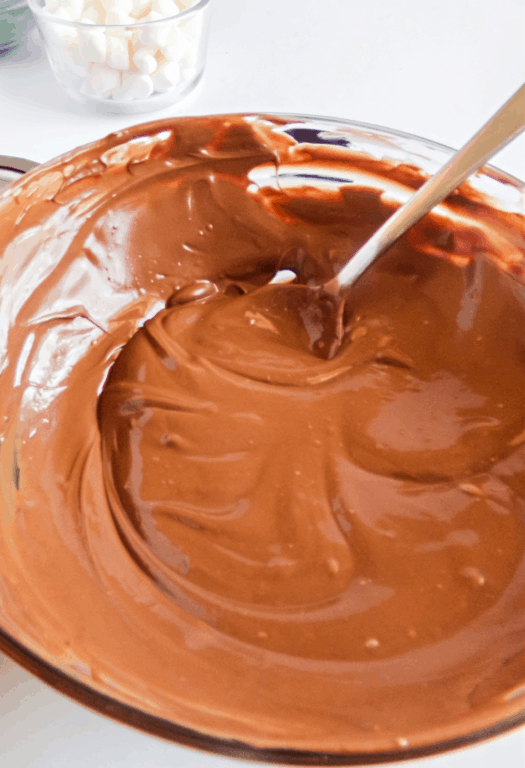 smooth, melted chocolate