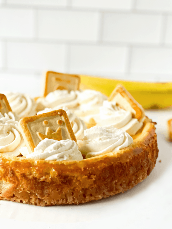 Banana Cheesecake on Counter