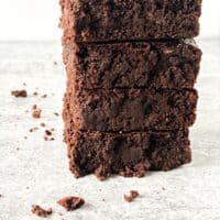 Chocolate Keto Brownies stacked