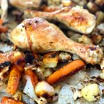 baked chicken and vegetables