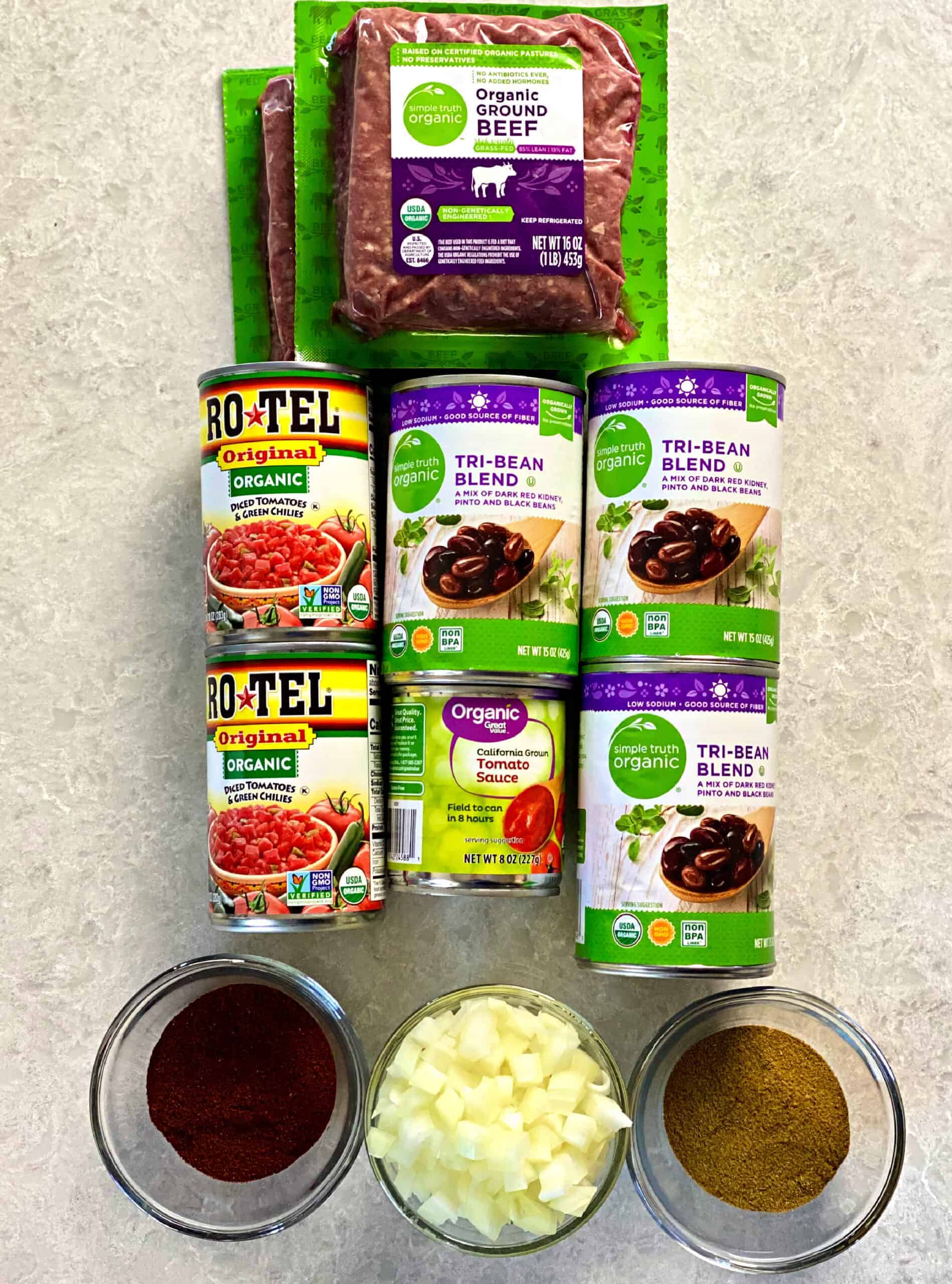 Ingredients to make Wendy's Chili