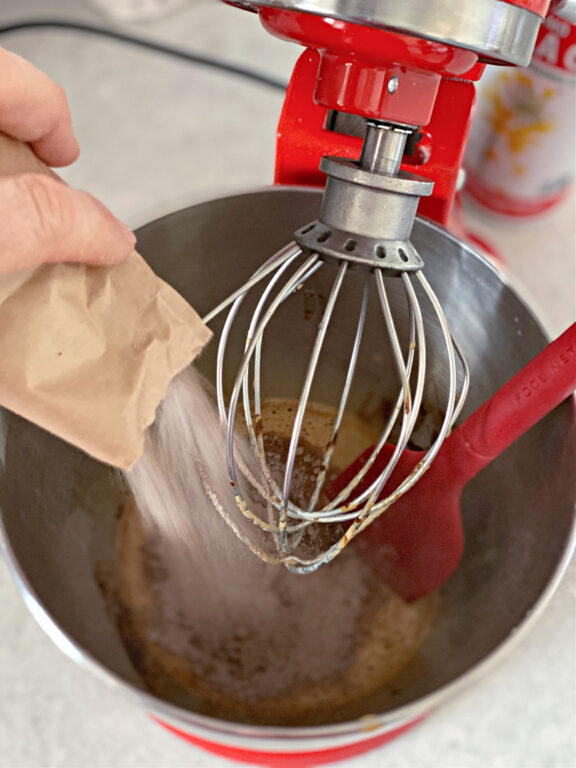adding pudding mix