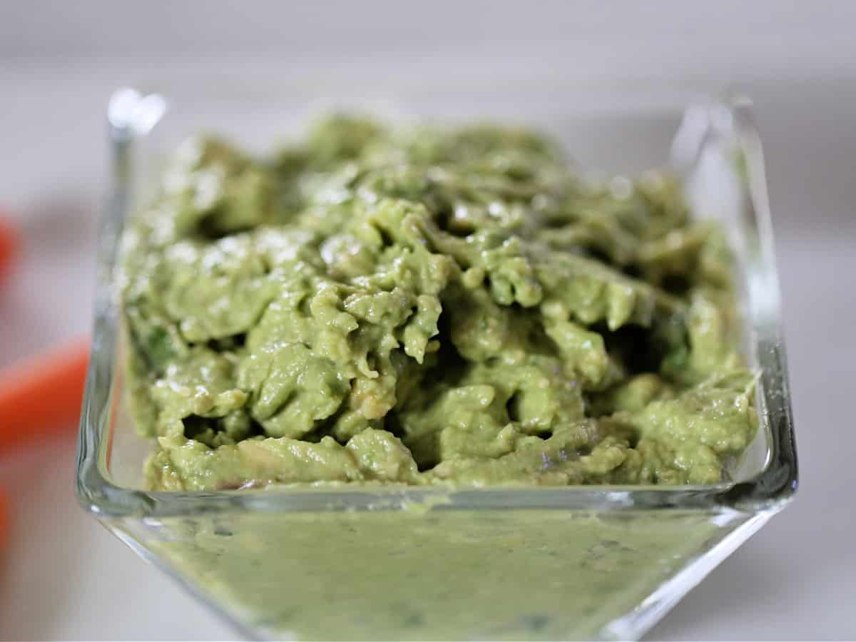 Fresh Avocado Dip (aka Guacamole) bowl of guacamole