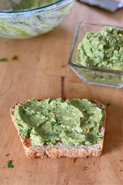 Fresh Avocado Dip avocado dip on toast