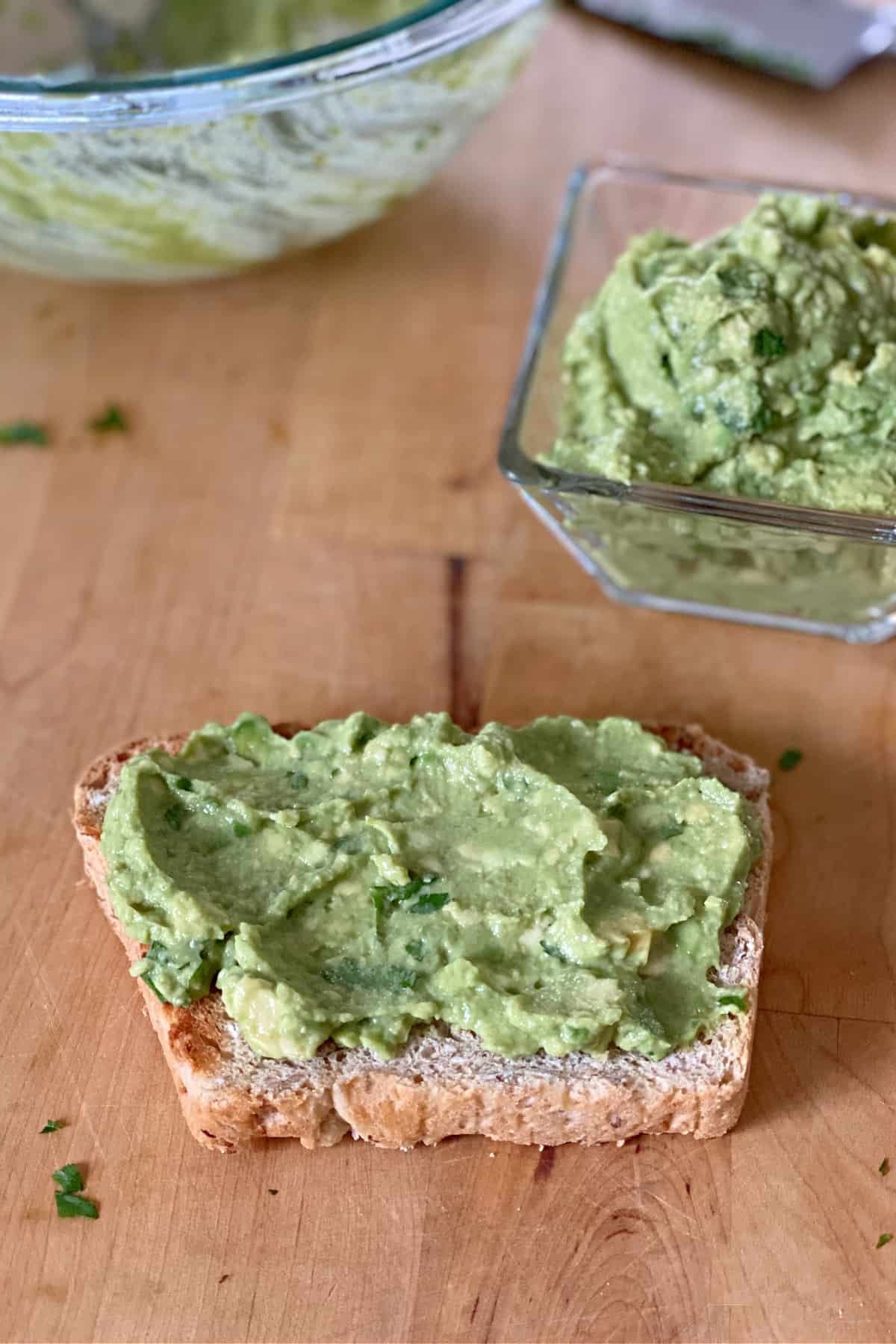 Fresh Avocado Dip avocado dip on toast