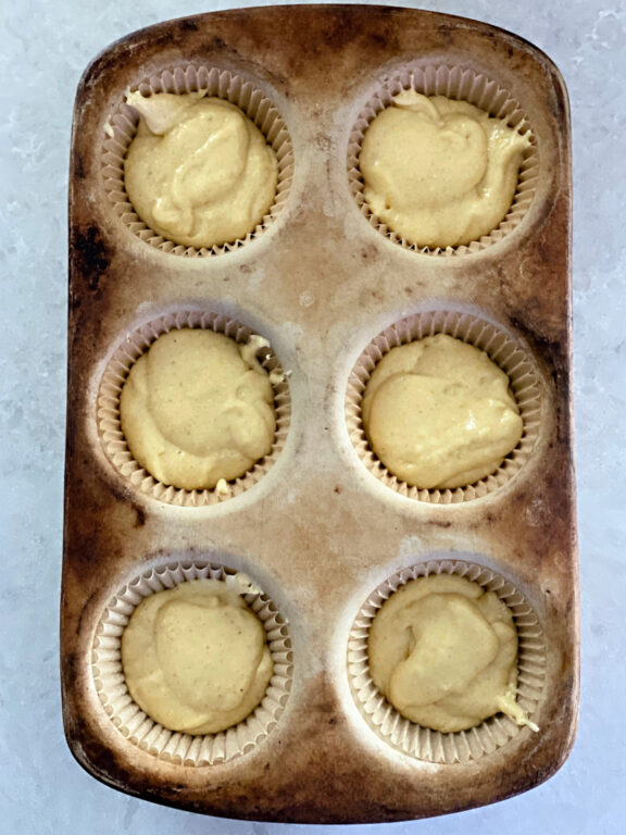 cornbread muffins in a pan