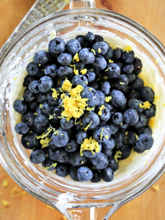Blueberry Breakfast Bake Blueberries and lemon zest