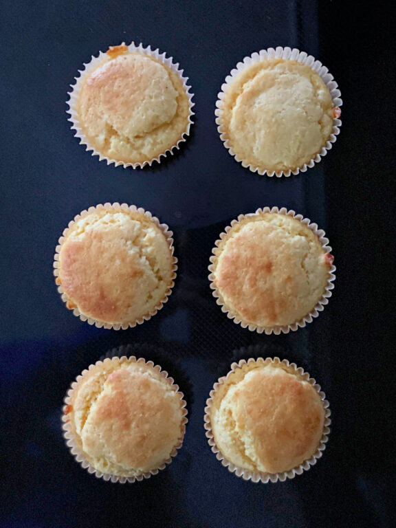 six sweet cornbread muffins