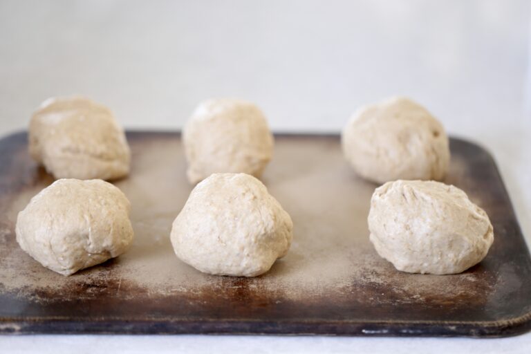 dough divided into sixths