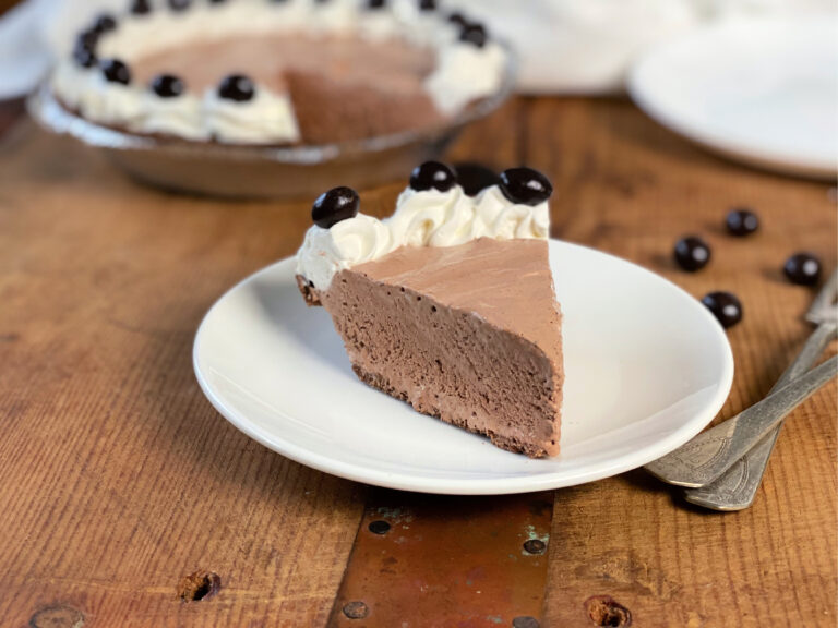 Slice of Mocha Pudding Pie