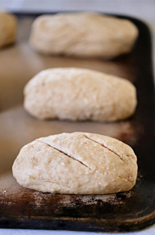 sliced whole wheat dough