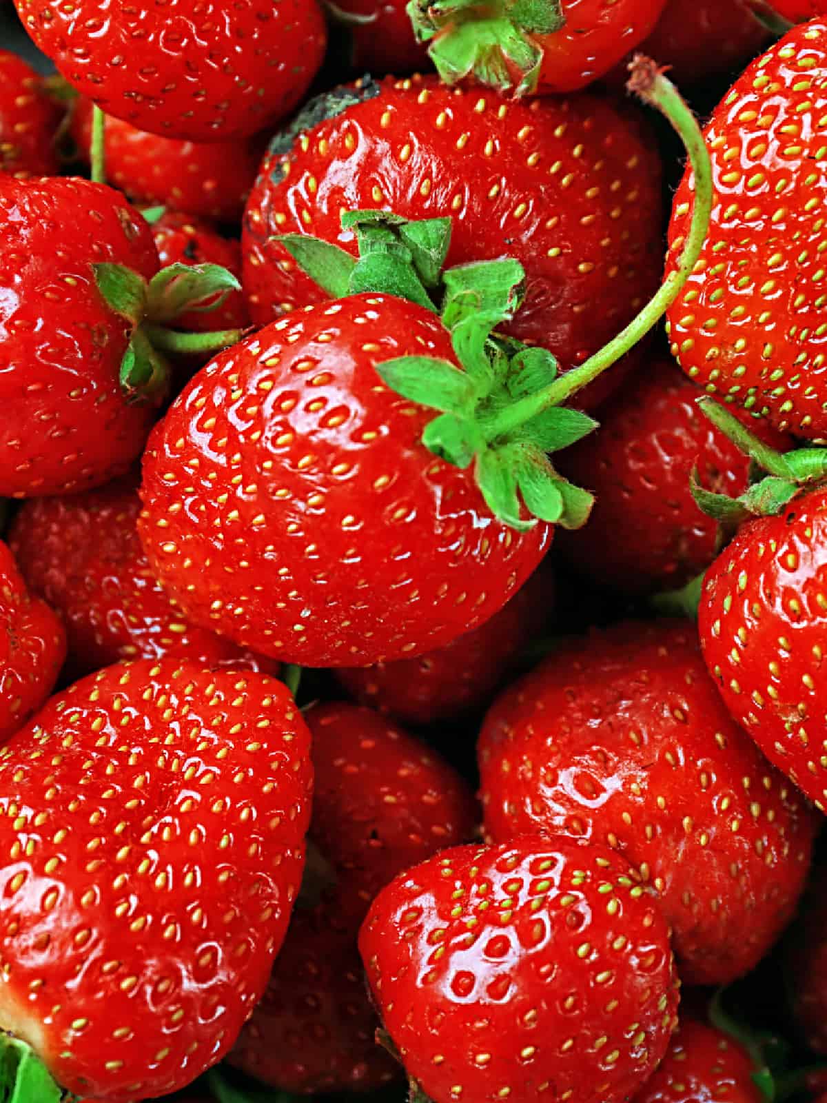 Fresh strawberries.