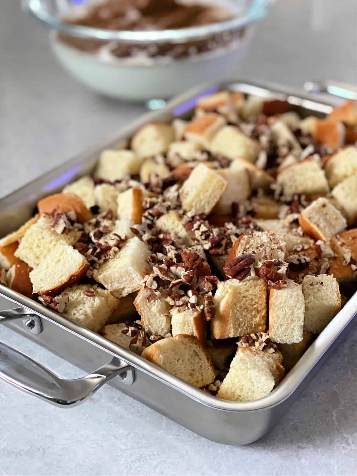 Bread cubes for French Toast