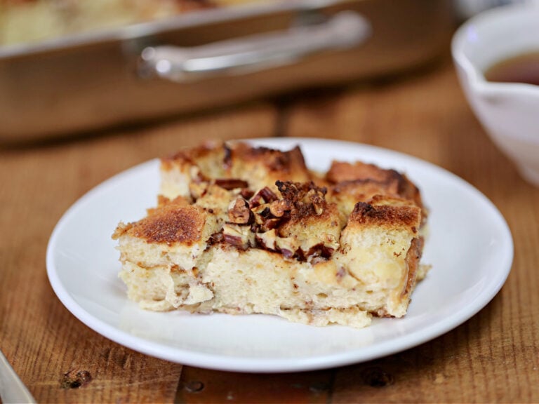 French toast casserole on plate