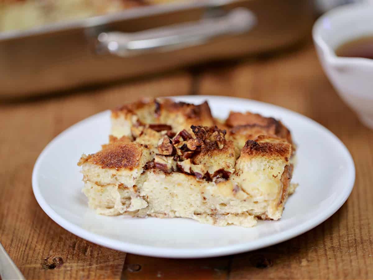 French toast casserole on plate