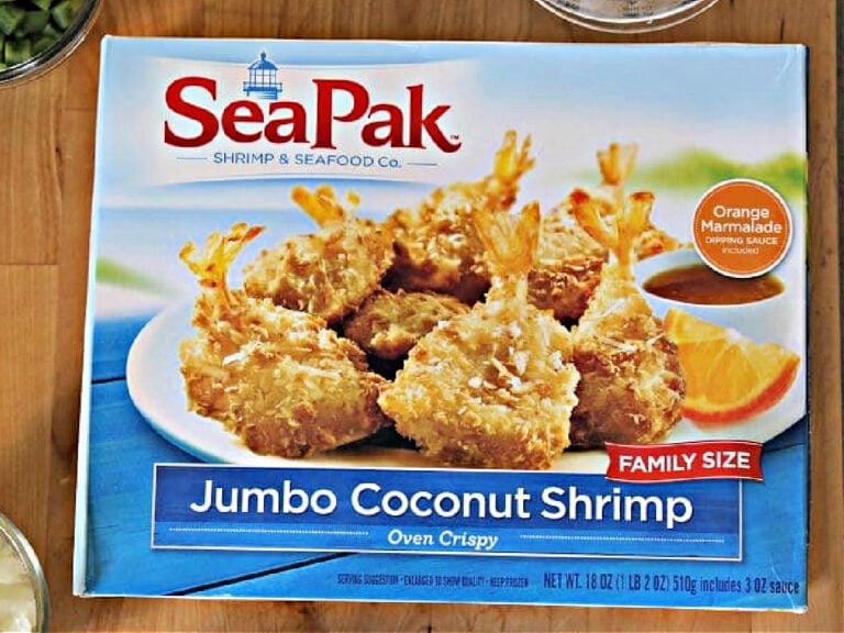 box of SeaPak Jumbo Coconut Shrimp
