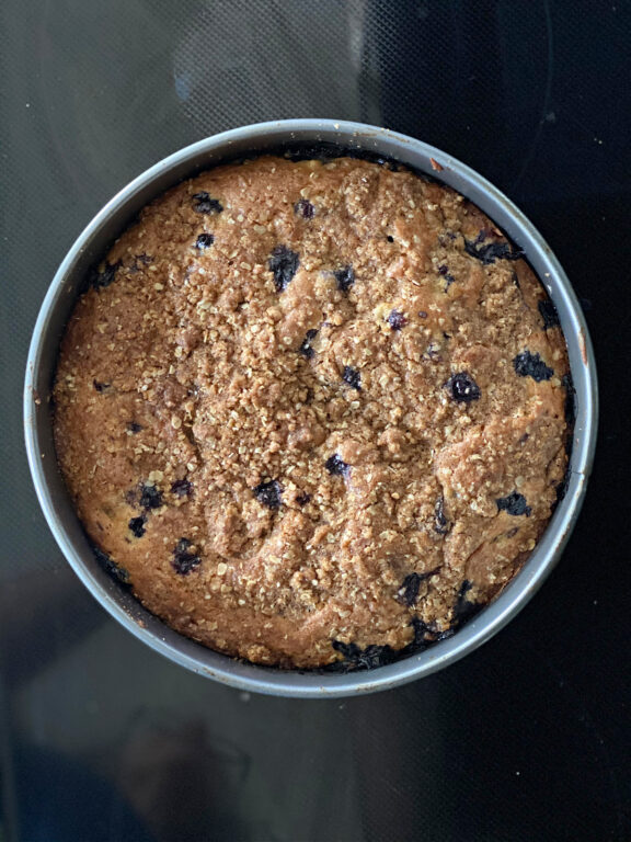baked blueberry coffee cake