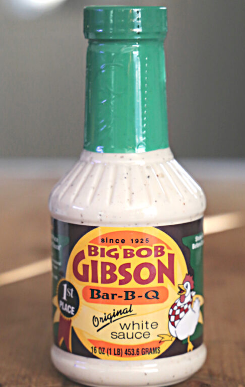 bottle of Big Bob Gibson's Original White Sauce