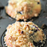blueberry muffins in a muffin pan