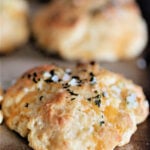 cheddar biscuits with parsley, garlic, and butter brushed on top