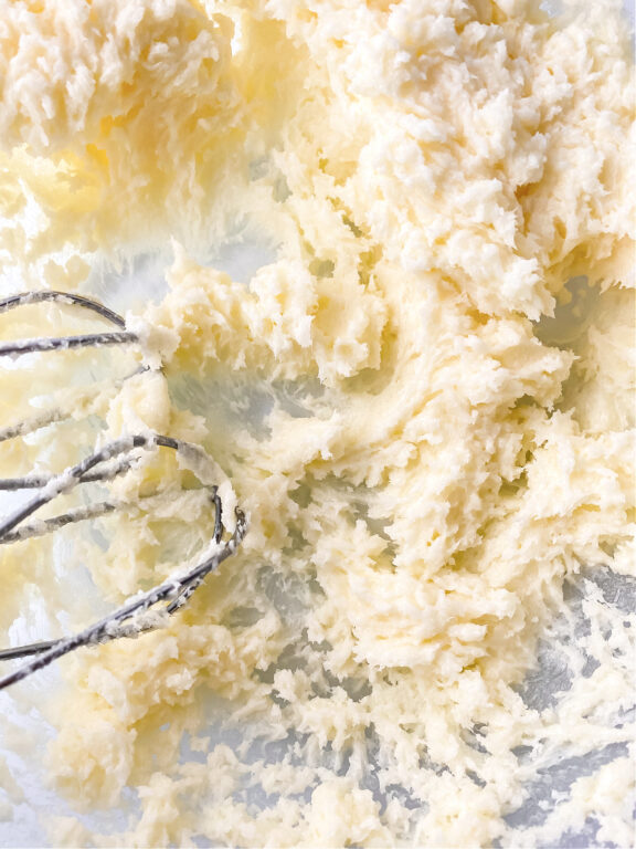 creaming butter and sugar