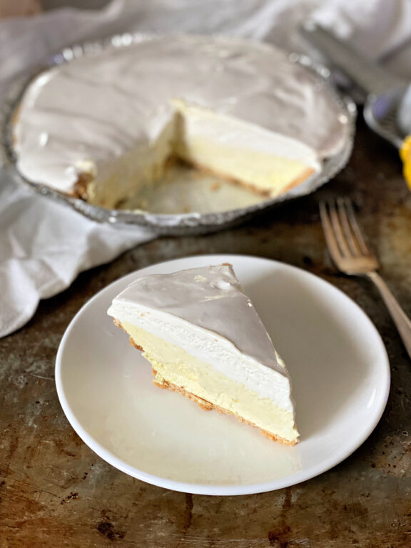 slice of Lemon Icebox pie