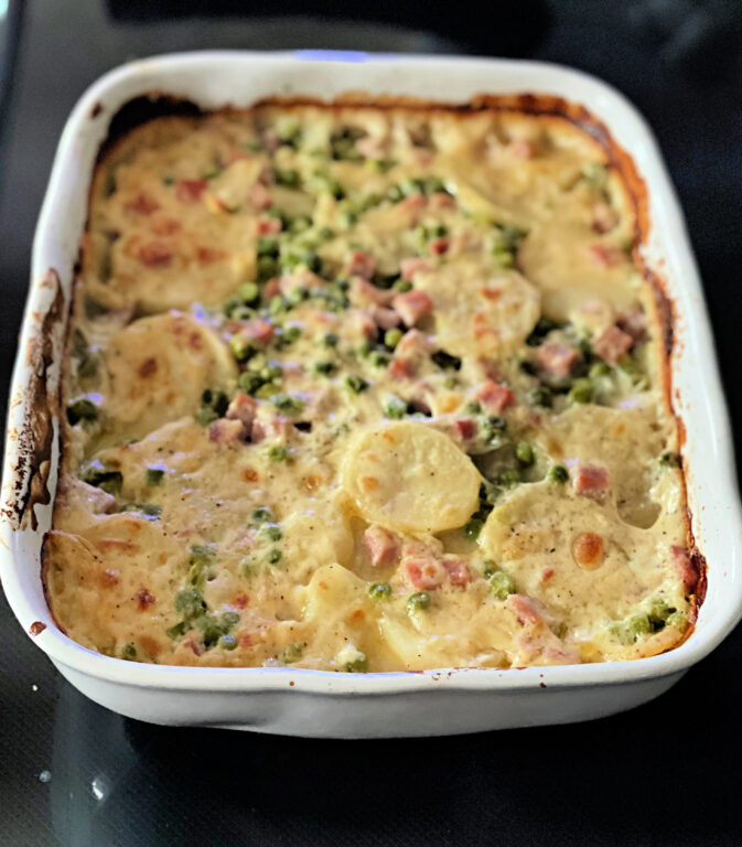 baked scalloped potatoes and ham casserole