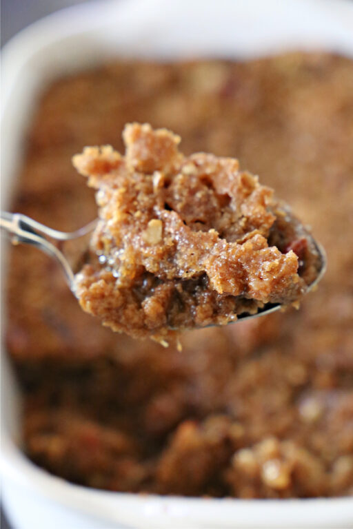 scoop of sweet potato casserole