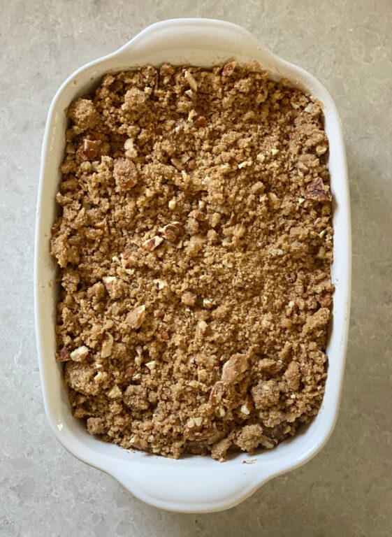 sweet potato casserole with pecan topping