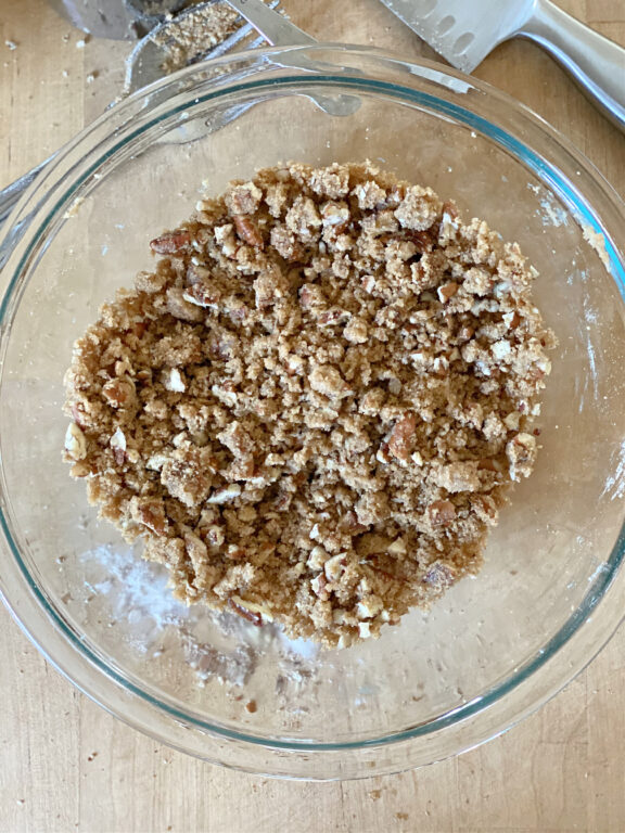 pecan topping in a bowl