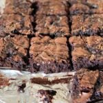 brownie slices on foil