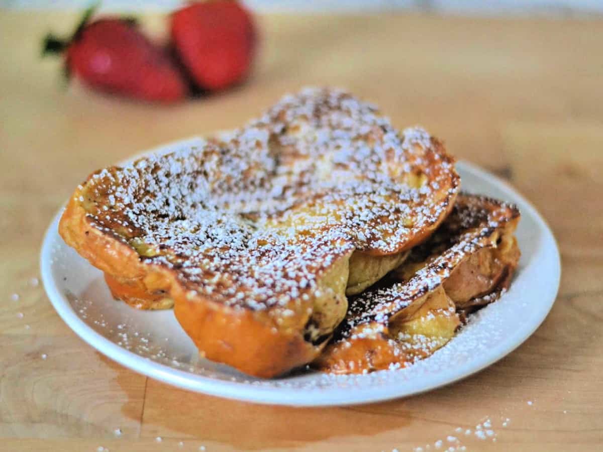 French toast with powdered sugar on top