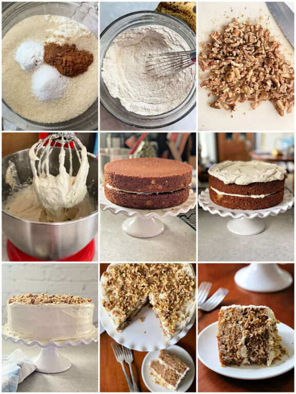 steps of making a hummingbird cake