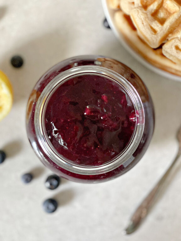 pie filling in a jar