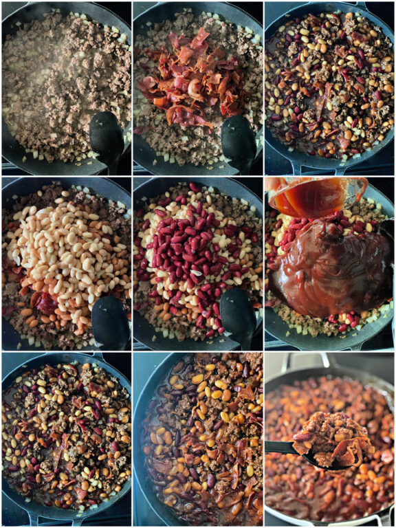 process of making bbq baked beans
