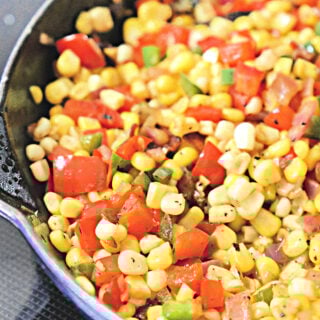 Fried corn with bacon and jalapenos