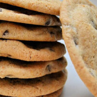 Stack of spicy chocolate chip cookies.