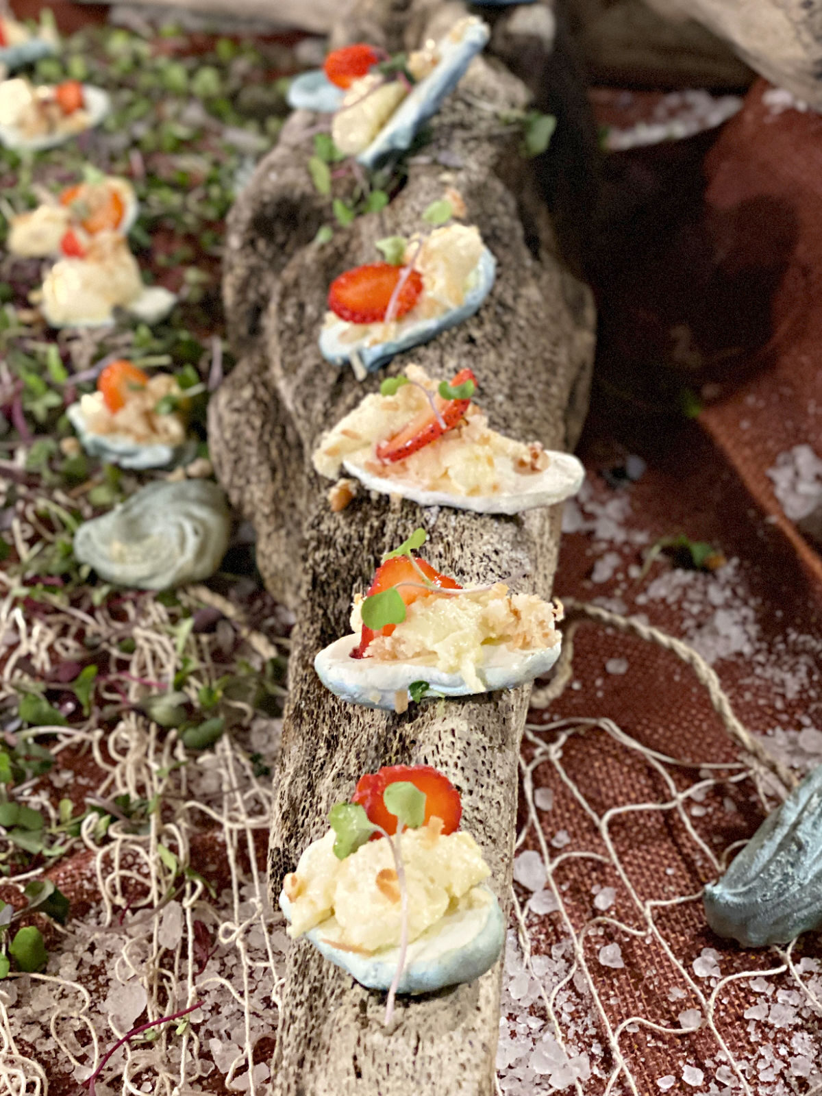Baked Alabama oyster cookies made with a meringue base.