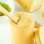 Small jar filled with homemade Big Mac Sauce.