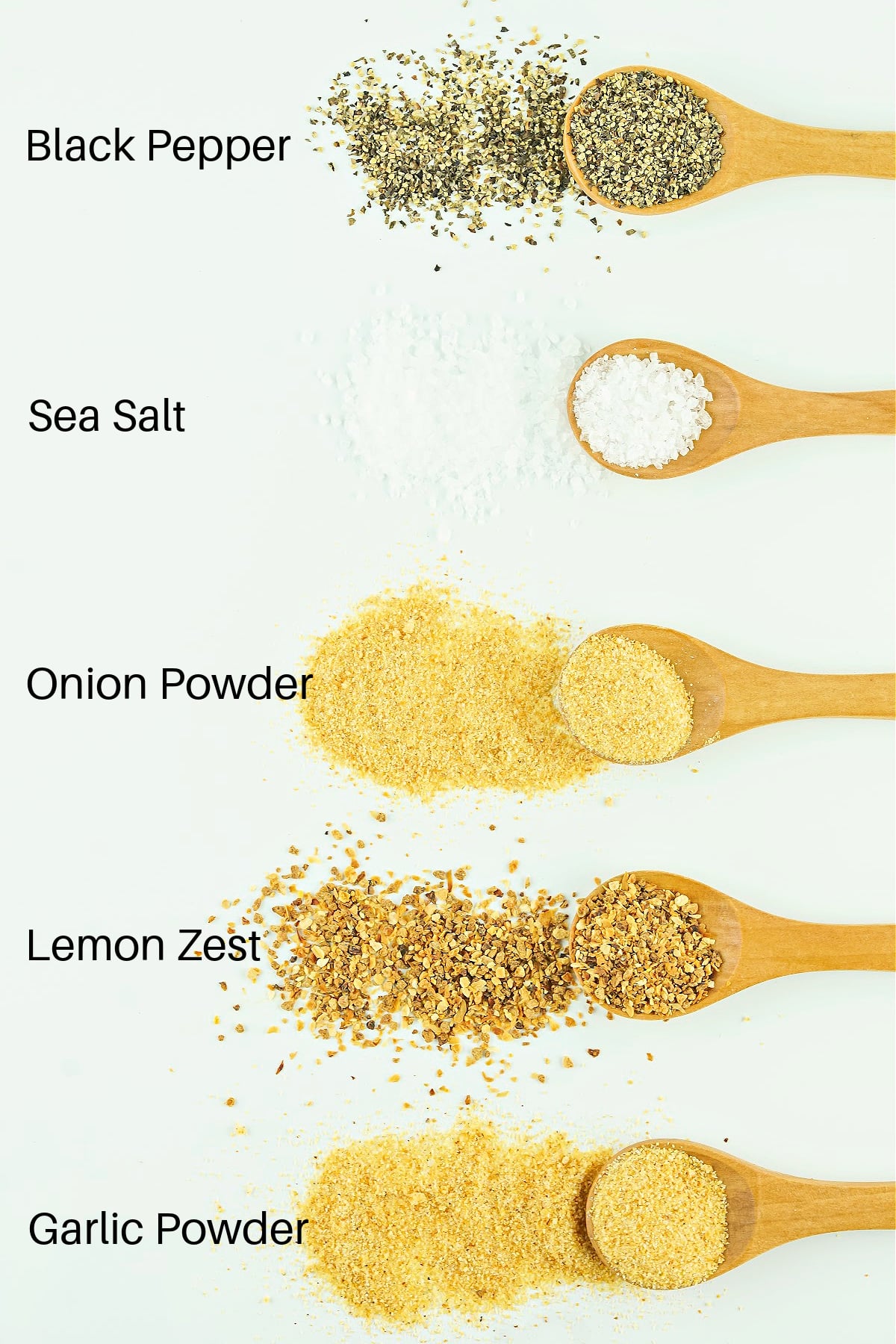 Ingredients to make lemon pepper seasoning.