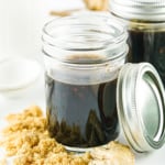 Small jar of homemade teriyaki sauce.