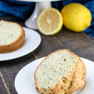 slice of lemon poppy seed cake