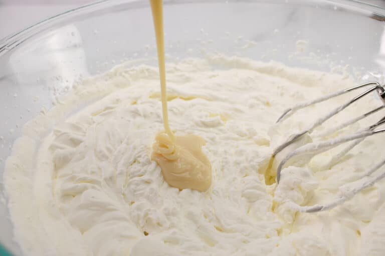 sweetened condensed milk and heavy cream